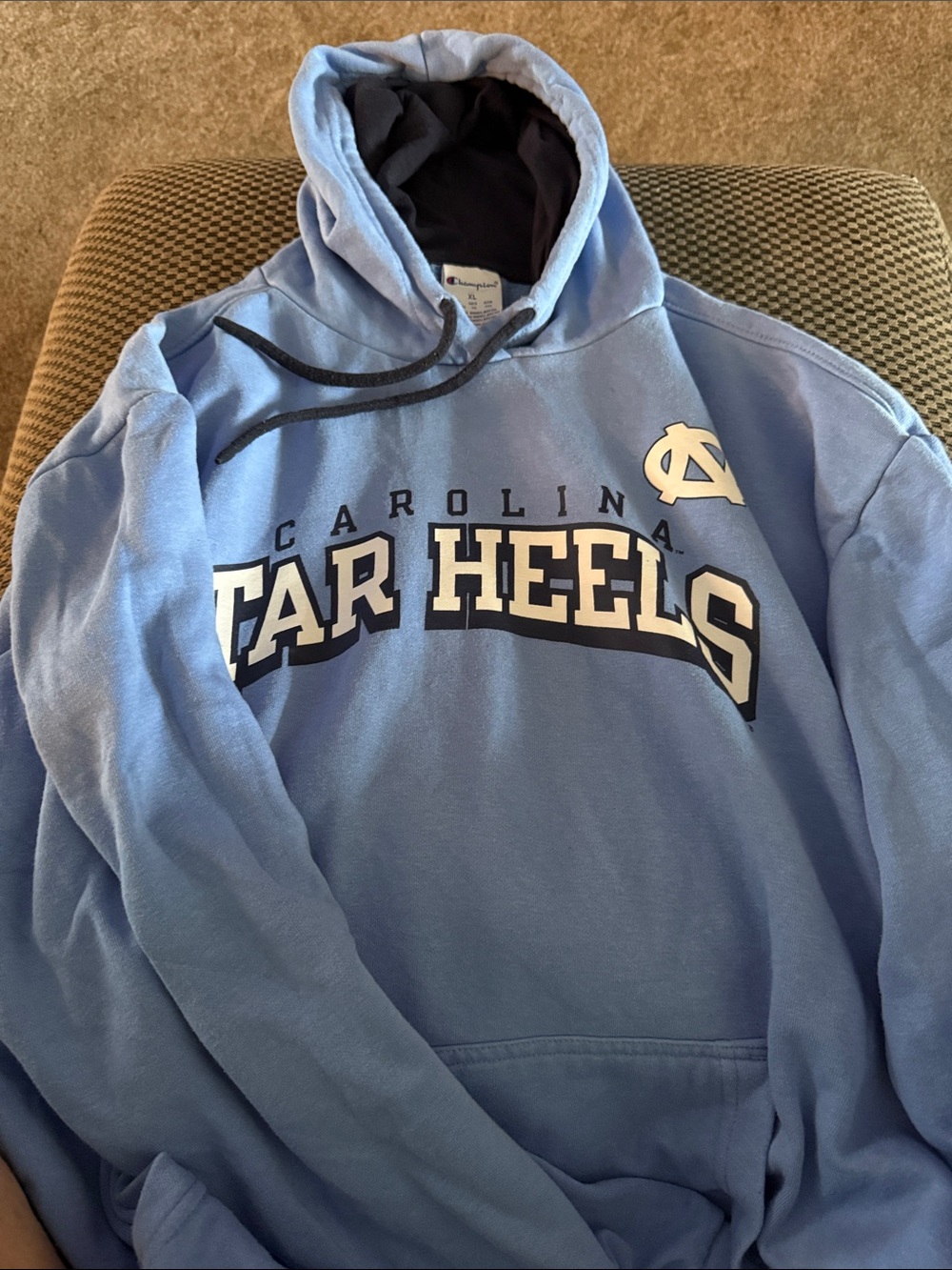 Champion Carolina Tar Heels Light Blue Hooded Sweatshirt